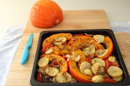 baked pumpkinの写真素材