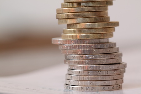 pile of coins detailの写真素材