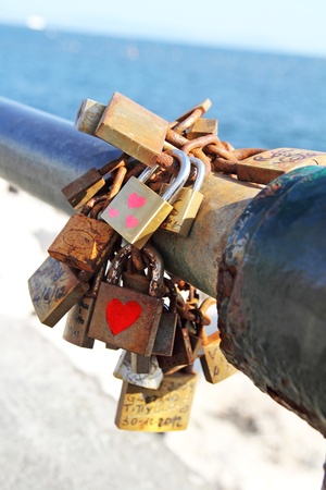 love locks detailの写真素材