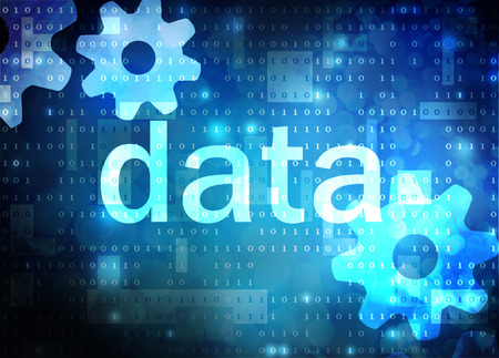 data blue technological backgroundの写真素材