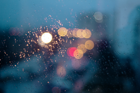 rain drops on the windowの写真素材