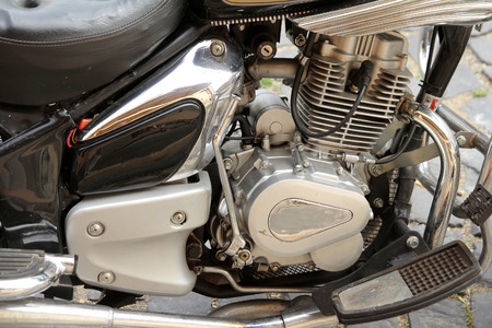 motorbike engine closeupの写真素材