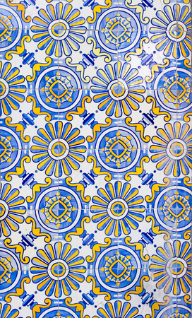 portugal azulejos tiles wallの写真素材