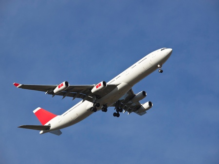 aeroplane landing on the airportの写真素材