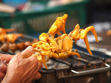 Grilled chicken legs in Thai styleの写真素材