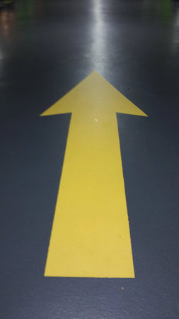 directional sign in car parkの素材