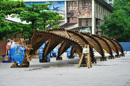 A beautifully designed structure in publicの素材