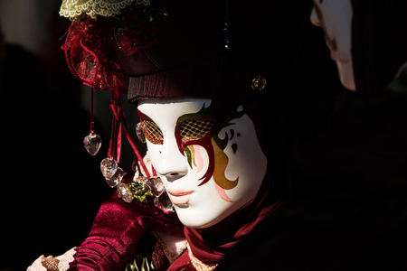 Traditional Venetian carnival maskの写真素材