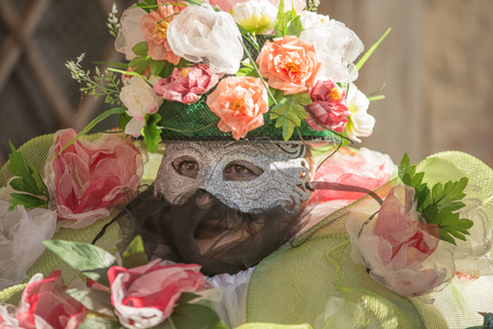 Traditional venetian carnival maskの写真素材