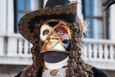 Traditional venetian carnival maskの写真素材