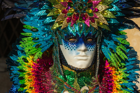 Traditional venetian carnival maskの写真素材