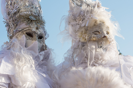 Traditional venetian carnival maskの写真素材