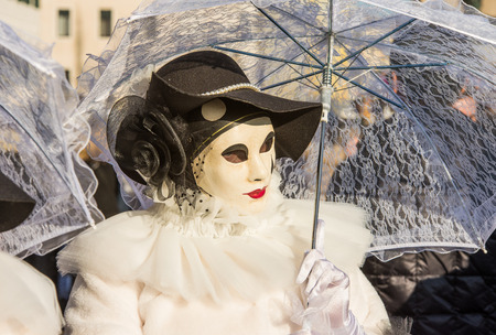 Traditional venetian carnival maskの写真素材