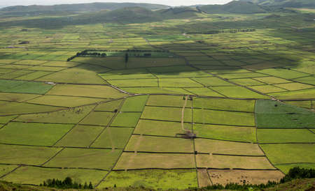 Beautiful green landscape on Terceira island, Azoresの写真素材