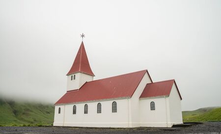 Traditional church on Icelandの写真素材
