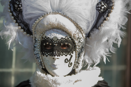 Traditional venetian carnival costume from annual masqueradeの写真素材