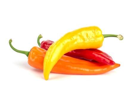 Colorful pepper on the white background isolated.の写真素材
