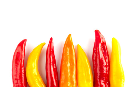 Colorful pepper on the white background isolated.の写真素材