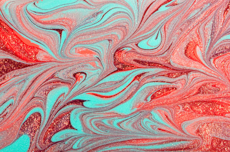 Abstract sparkling multicolor background. Close up nail polish texture.