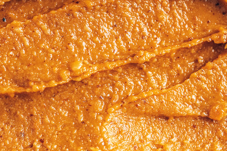 Close-up of peanut butter spread. Food background.の写真素材