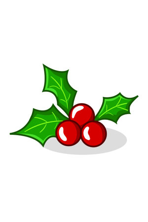 A holly leaves illustrationのイラスト素材