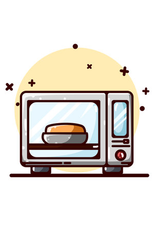 The illustration of oven hand drawingのイラスト素材