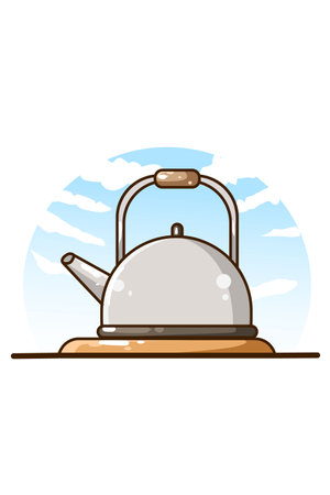 Teapot icon cartoon illustrationのイラスト素材