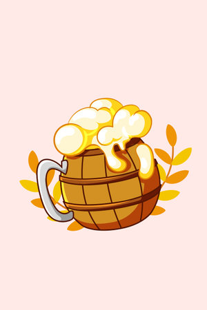 Beer  icon cartoon illustrationのイラスト素材