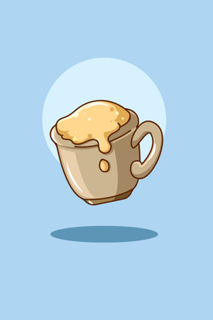 Sweet coffee icon cartoon illustrationのイラスト素材