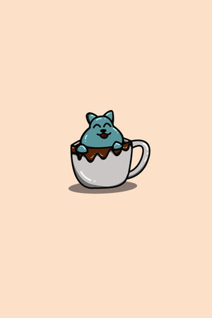 Cute happy hamster animal cartoon illustrationのイラスト素材