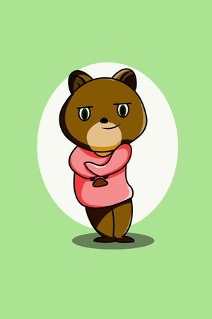 Cute squirrel animal cartoon illustrationのイラスト素材