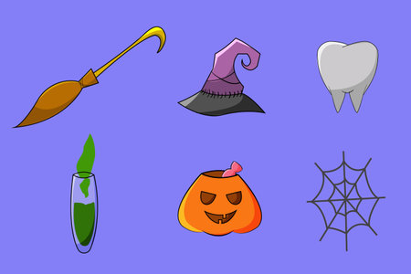 Icon set of word children day illustrationのイラスト素材