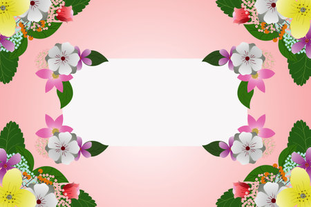Flat charming floral background designのイラスト素材