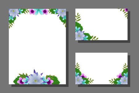 Flat wedding invitation background designのイラスト素材