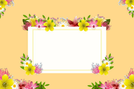 Flat design sunflower backgroundのイラスト素材