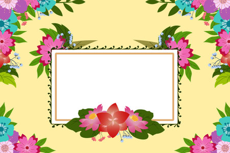 Flat design beautiful flower backgroundのイラスト素材