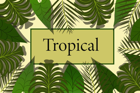Flat warm tropical background of designのイラスト素材