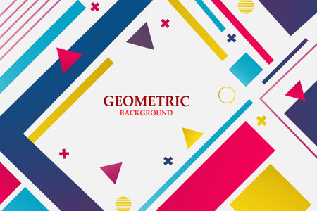 Abstract background geometric full color designのイラスト素材