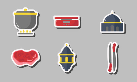 Islamic Icon Sticker Collection Designのイラスト素材