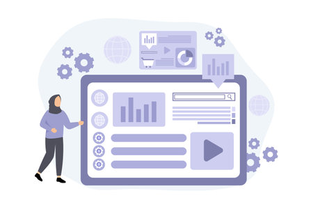 Marketing Business Flat Design Illustrationのイラスト素材