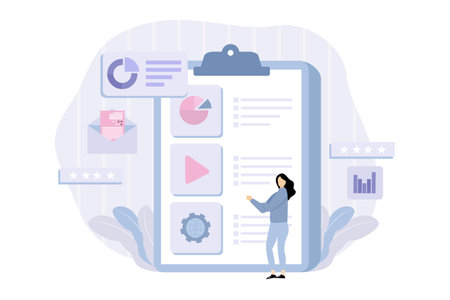 Digital Marketing Flat Designのイラスト素材