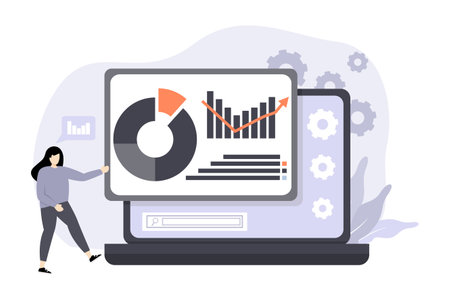 Digital Marketing Flat Designのイラスト素材