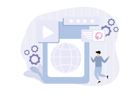 Digital Marketing Flat Designのイラスト素材