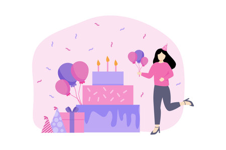 Birthday Party Flat Design