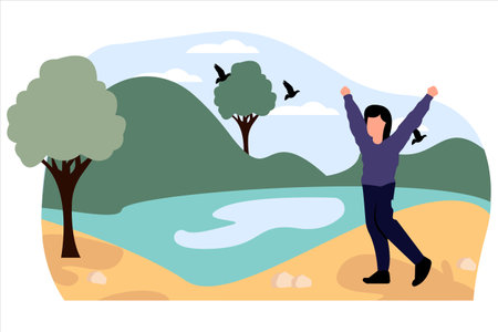 Travel Flat Illustration Designのイラスト素材