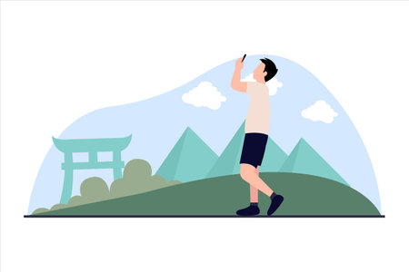 Travel Flat Illustration Designのイラスト素材