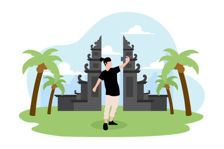 Travel Flat Illustration Designのイラスト素材
