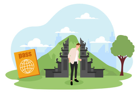 Travel Flat Illustration Designのイラスト素材