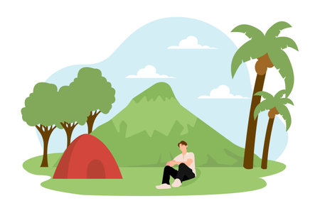 Travel Flat Illustration Designのイラスト素材