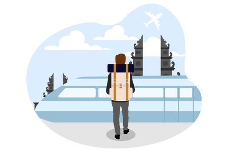 Travel Flat Illustration Designのイラスト素材